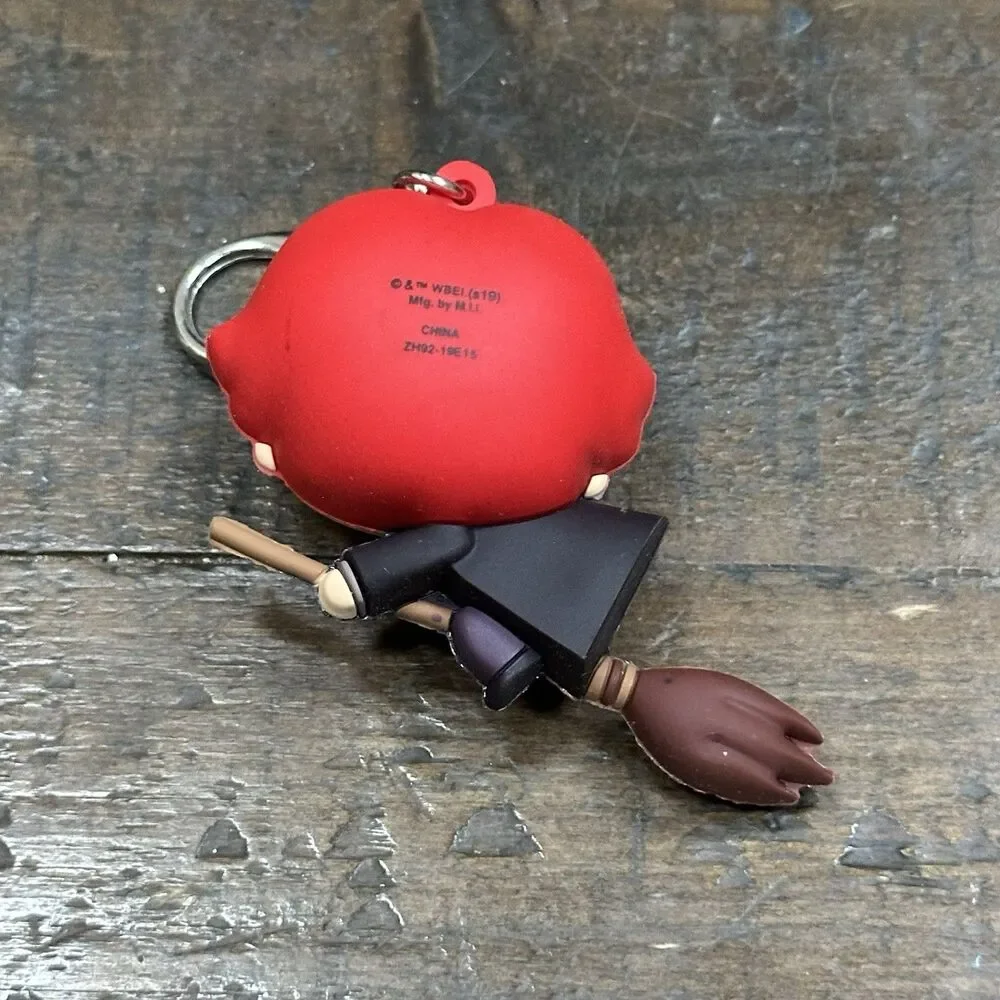 Harry Potter Keychains Lot of 3 – Chibi Ron & Hermione Flying Broom Figures